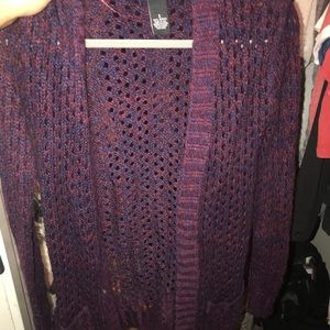 Purple / red cardigan